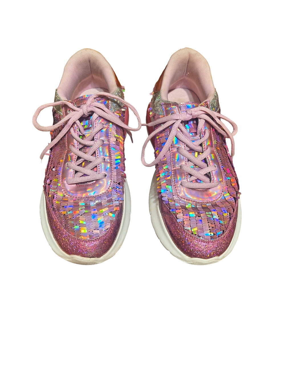 Pink Iridescent Women's Fashion Sneakers